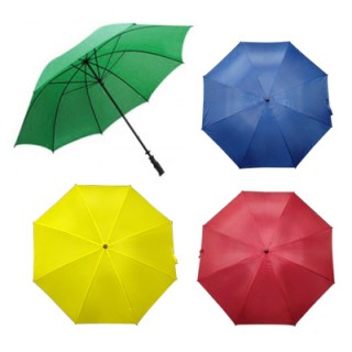 30" Black Metal Shaft Solid Umbrella 03