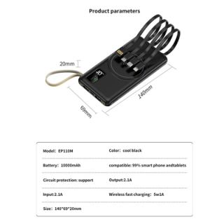 Light Up Wireless Charger Power Bank - 10000mAh 13