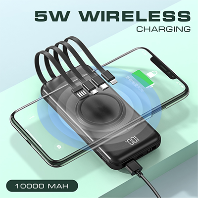 4-in-1 Fast Charging Powerbank with Wireless Charging - 10000mAh 07