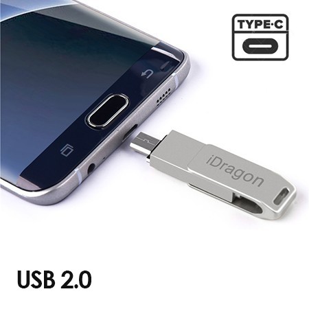 Curve Twist USB 2.0 OTG Type-C Flash Drive - 8GB 01