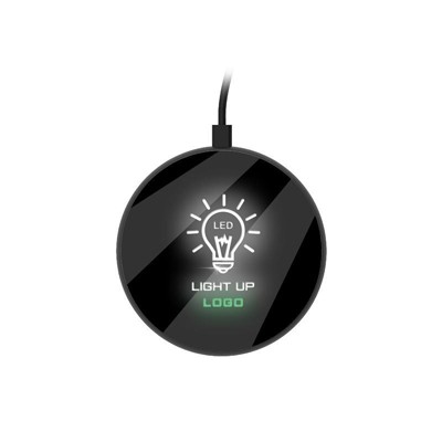 LED Light Up Logo - Mirror Surface 10W Fast Charging Wireless Charger 09
