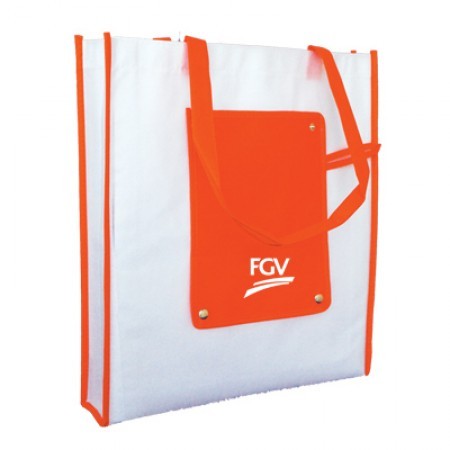 Foldable Non-Woven Bag with Button - 100gsm (370x420x75) 09