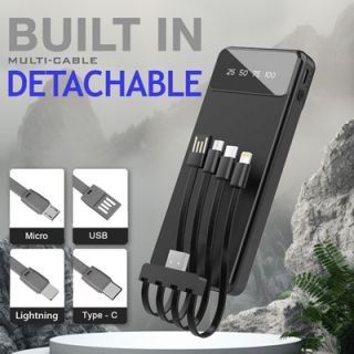 ULTRASLIM Power Bank with 4 Detachable Cable - 10000mAh 05