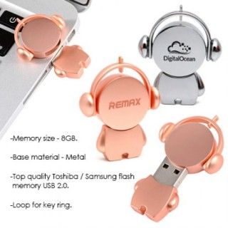 MUSICMAN USB Flash Drive with Key Chain - 8GB 08