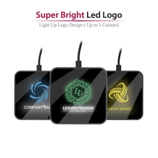 LED Light Up Logo - Mirror Surface 10W Fast Charging Wireless Charger II 06