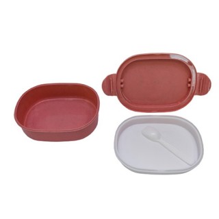 Oval Eco Wheat Food Container With Spoon