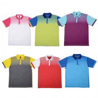 OS Diamond Polyester Unisex 150gsm Collar T-Shirt 07