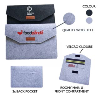 14" Wool Felt iPad Pouch 10