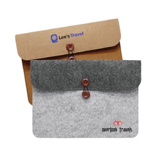 15.4" Duo Tone Felt Sleeve Pouch