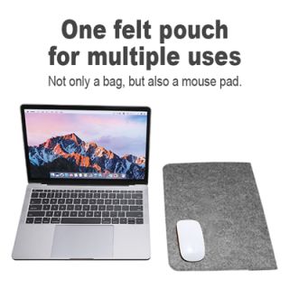 15.4" Duo Tone Felt Sleeve Pouch 06