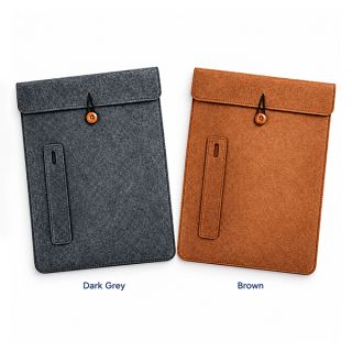 15.4" Felt Tablet Document Sleeve with Pen Holder 06