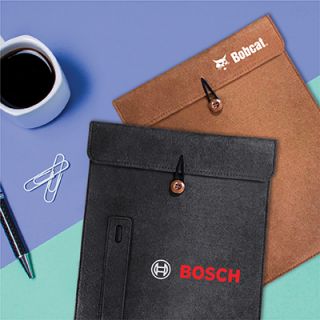 15.4" Felt Tablet Document Sleeve with Pen Holder