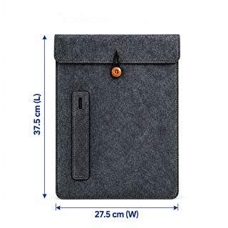 15.4" Felt Tablet Document Sleeve with Pen Holder 07