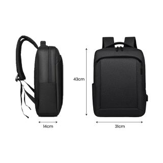 15.6" WOLLY Laptop Backpack with External USB Port 08