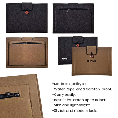 15.4'' Wool Felt Seminar Pouch 09