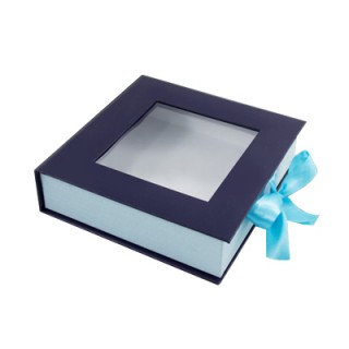 Silk Ribbon Book Style Hard Box with Window 03