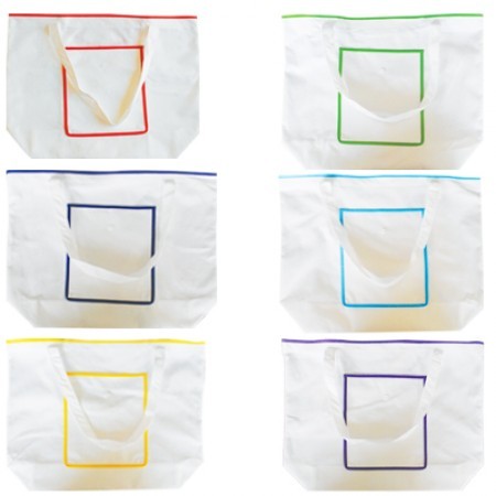 Foldable Two-Tone Durable Bamboo Tote Bags (490x365x140) 11