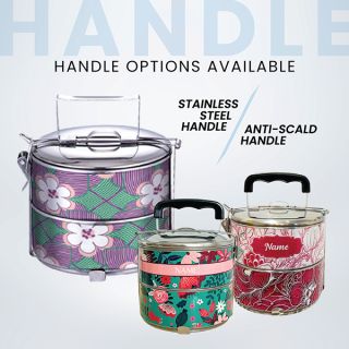 2 Tier Stainless Steel Tiffin Box Sticker Wrap - 10cm 04
