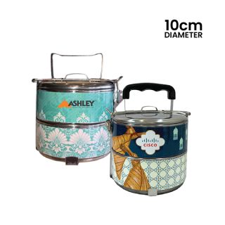 2 Tier Stainless Steel Tiffin Box Sticker Wrap - 10cm 01