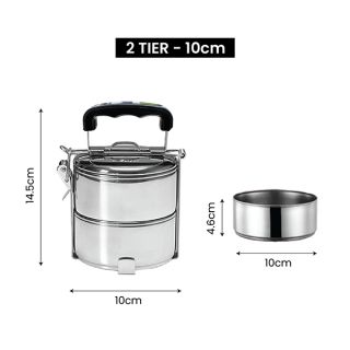 2 Tier Stainless Steel Tiffin Box Sticker Wrap - 10cm 07