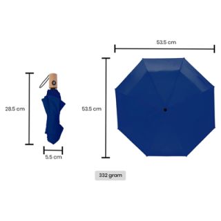 21'' Auto Open-Close 3 Fold Umbrella with Wooden Handle 10
