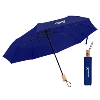 21'' Auto Open-Close 3 Fold Umbrella with Wooden Handle 04