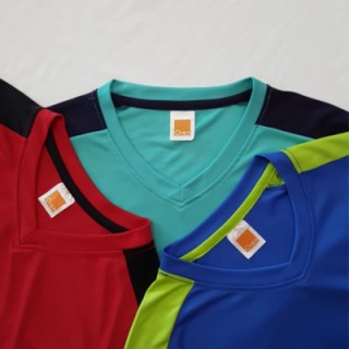 OS Quick Dry Polyester Interlock V-Neck 150gsm T-Shirt 03
