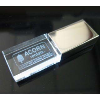 Elegant 60mm LED Crystal USB Drive - 4GB