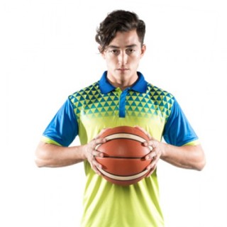 OS Diamond Polyester Unisex 150gsm Collar T-Shirt 08