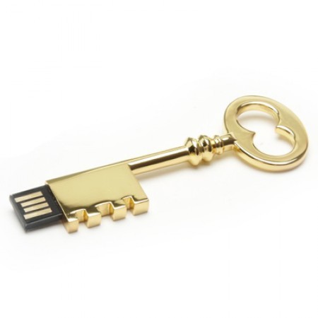 Retro Metal Key Shape USB Flash Drive - 4GB 05