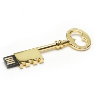 Retro Metal Key Shape USB Flash Drive - 4GB 04