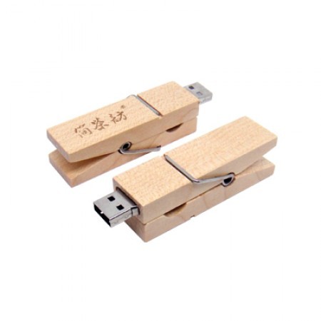 Wooden Clip USB Flash Drive - 4GB | Corporate Gifts & Premium ...
