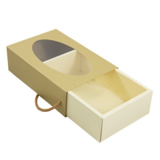 Slide in Folded Clear Window Box with Strap
