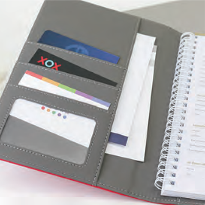 Trifold Metal Executive PU Organizer 10