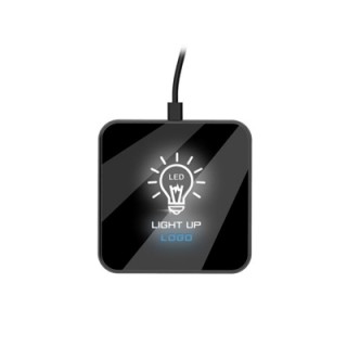 LED Light Up Logo - Mirror Surface 10W Fast Charging Wireless Charger II 08