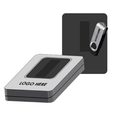 Half Window USB Metal Tin Box 04
