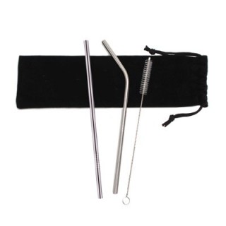 3-in-1 Stainless Steel Drinking Straw Canvas Set 10