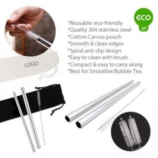 3-in-1 Stainless Steel Drinking Straw Canvas Set 02 06