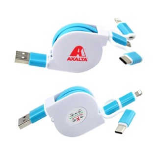 3-in-1 UNI Retractable USB Charging Cable 08