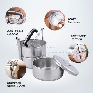 3 Tier Stainless Steel Tiffin Box Sticker Wrap - 14cm 02