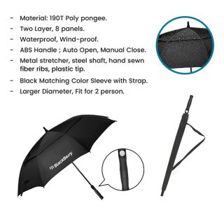 30'' Double Layer Golf Umbrella with ABS Handle 09