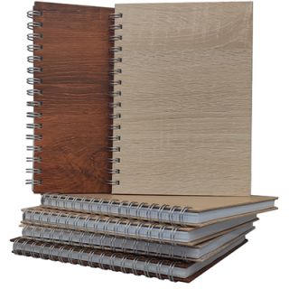 Woodgrain Wire-O Executive PU - A5 Size 08