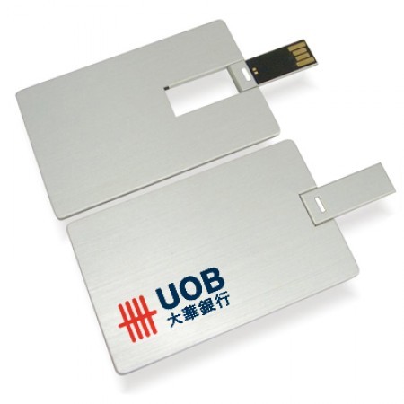 Flip Up Aluminium Card Shape USB - 4GB 01