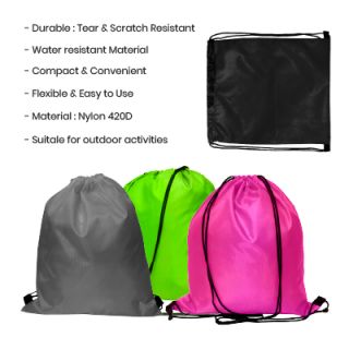Outdoor Nylon Drawstring Bag 07
