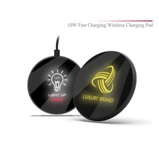 LED Light Up Logo - Mirror Surface 10W Fast Charging Wireless Charger 05