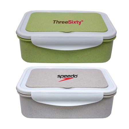 Lunch Box Wheat Fiber With Spoon & Fork 01