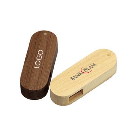 Wooden 360 Swivel USB Flash Drive - 4GB 01