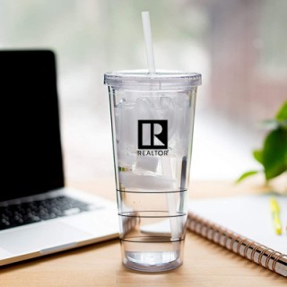 Acrylic Double Layer Tumbler with Straw - 650ml 03