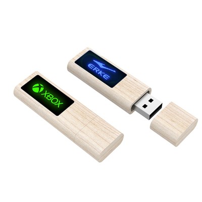 Wooden Bar Light Up USB Flash Drive - 8GB 01