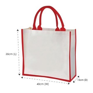 Colour Strip Laminated Canvas Bag - 10oz (350x400x150) 04